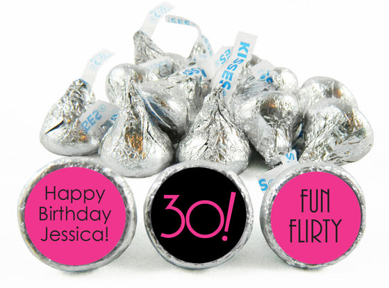 Fun and Flirty Adult Birthday Party Labels for Hershey's Kisses