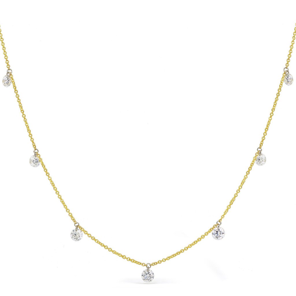 HARRY WINSTON Platinum Diamond Full Loop Pendant Necklace 1073424 |  FASHIONPHILE