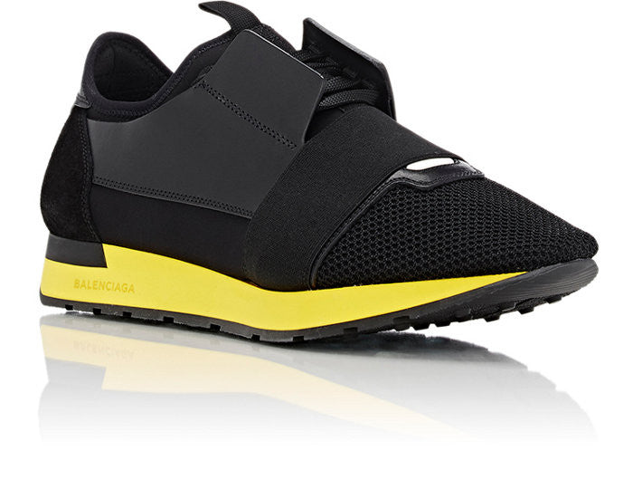 black yellow balenciaga runner