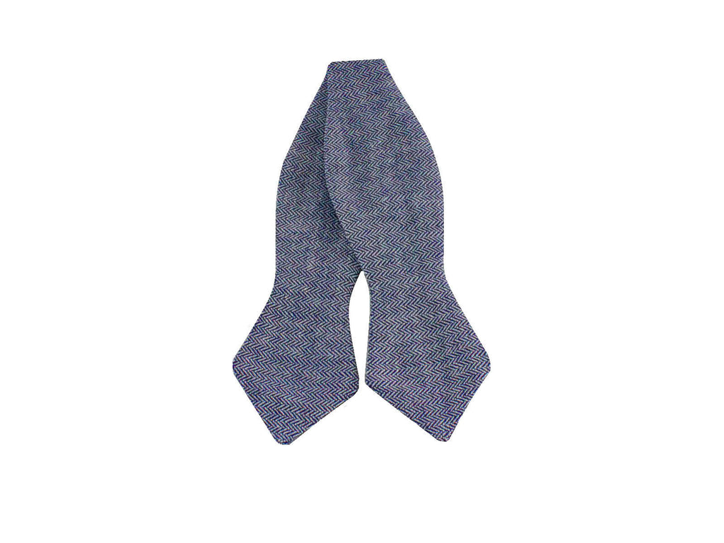Navy Herringbone Wool Bow Tie – Fine And Dandy