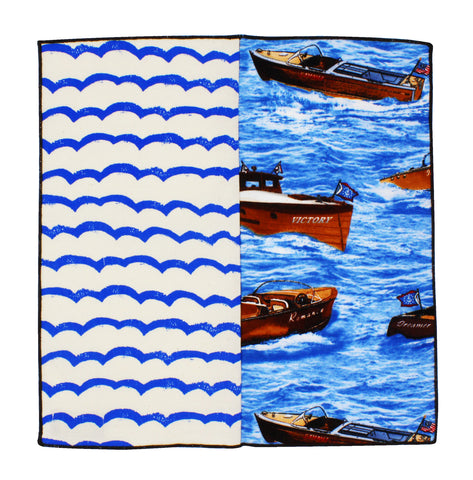 Boating Panelled Pocket Square - Fine and Dandy – Fine And Dandy