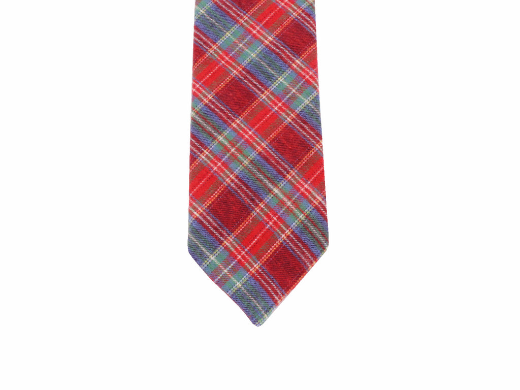 Red Tartan Flannel Tie - Fine and Dandy – Fine And Dandy