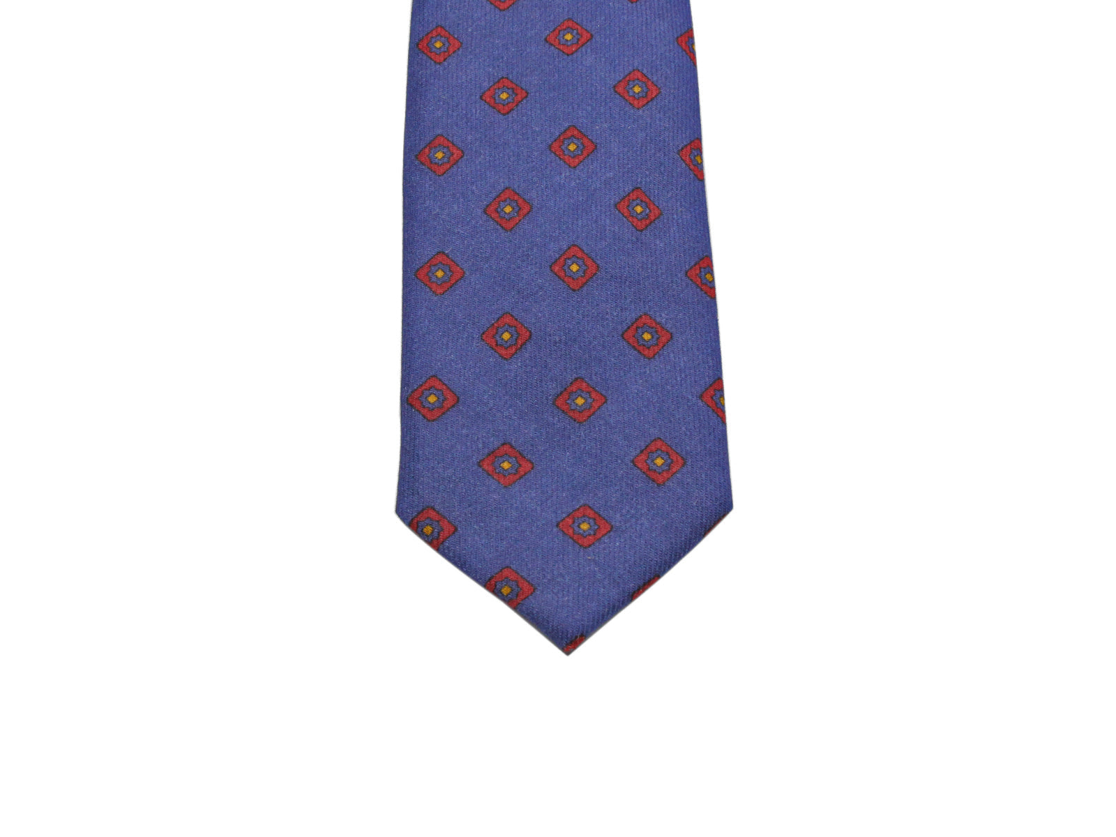 Blue & Red Florette Wool Tie