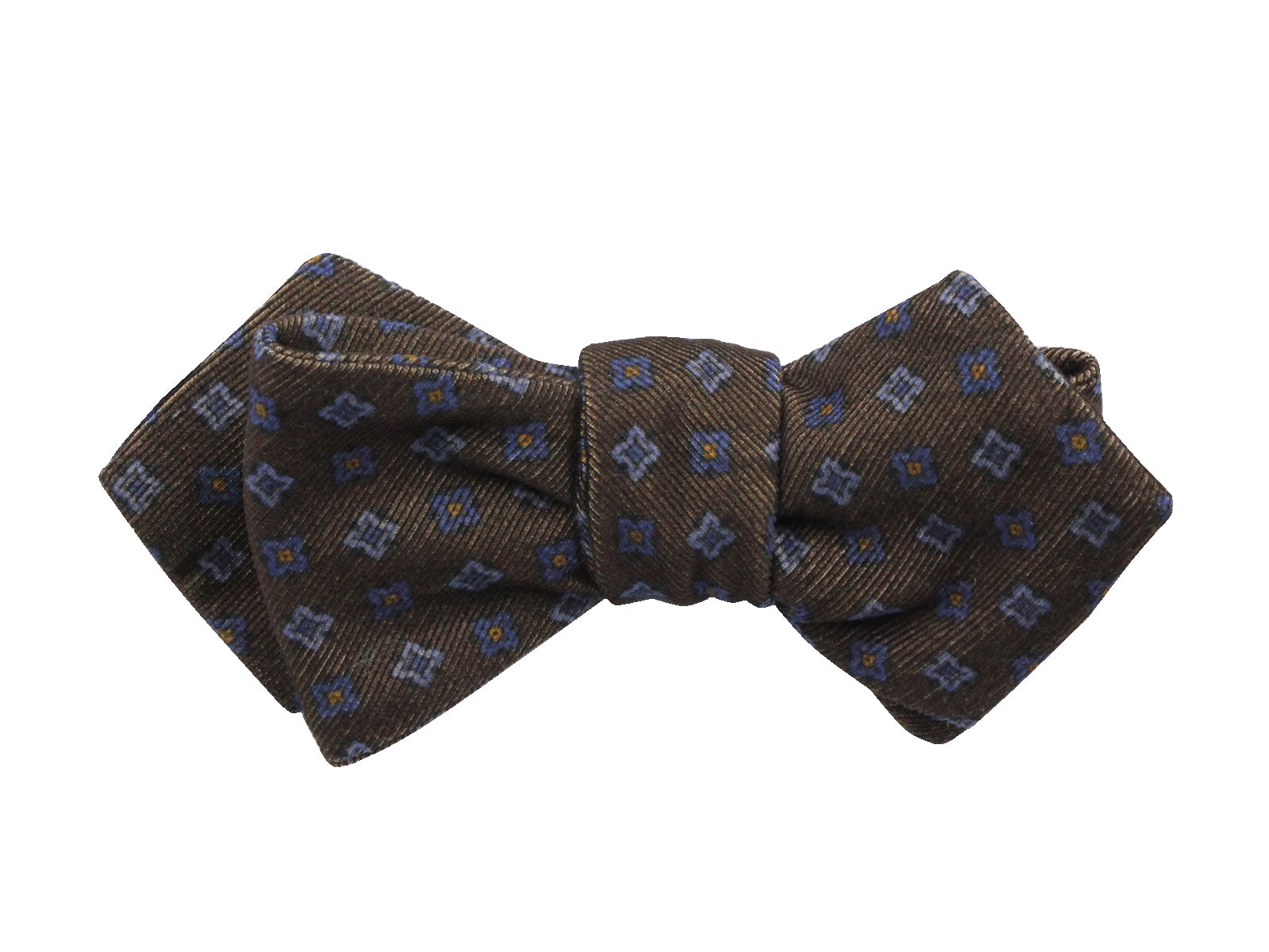 Brown & Blue Florette Corduroy  Bow Tie