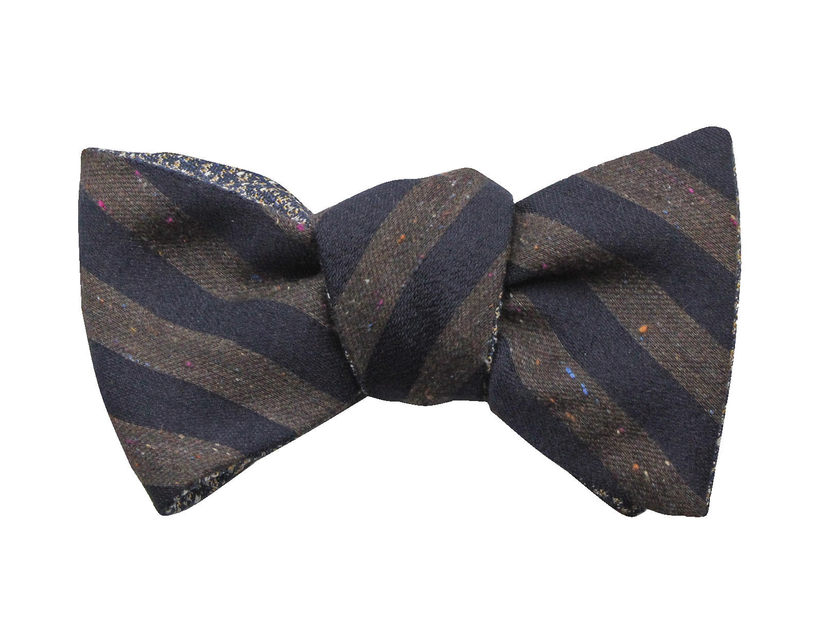 Striped & Donegal Tweed Reversible Bow Tie