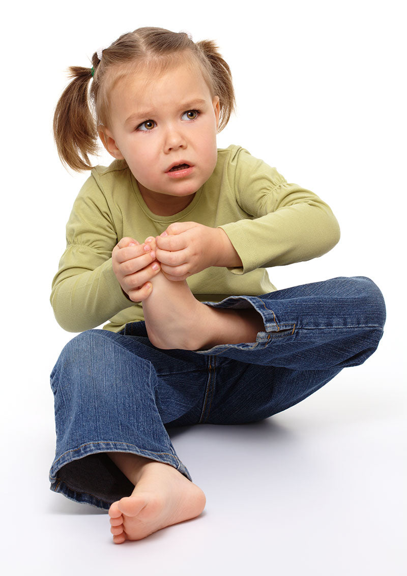 Child with hurt foot