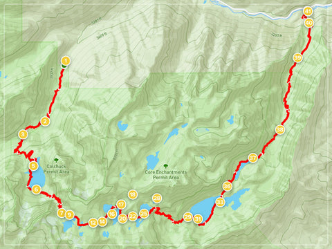 The Enchantments Trail Map - PNW Life