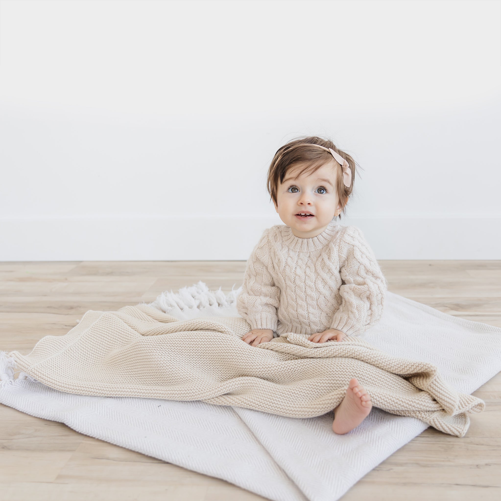 Ultra Soft White Bamboo Baby Hooded Towel by Natemia