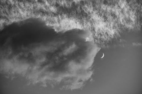 Evening Clouds and Moon