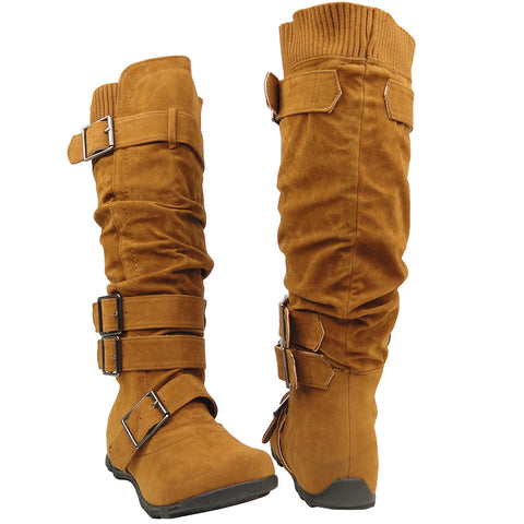 dark tan knee high boots