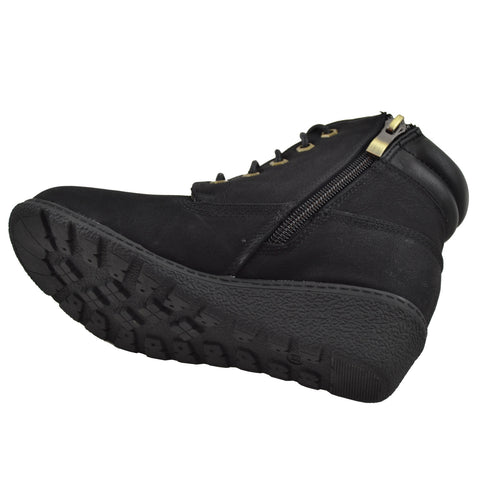 black wedge comfort shoes