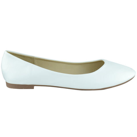 womens white ballet flats