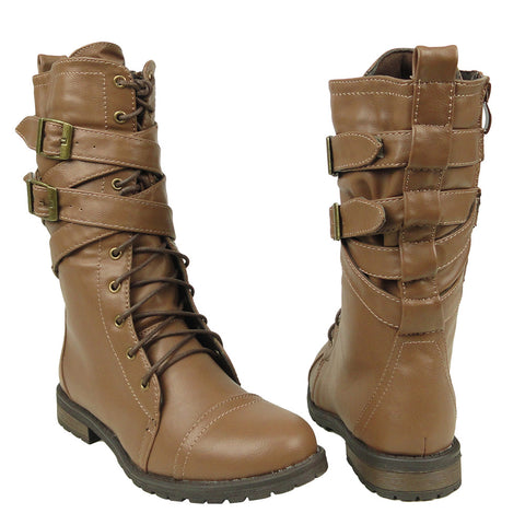 mid calf combat boots womens