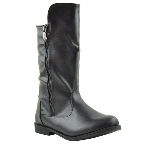 knee high fleece lined boots