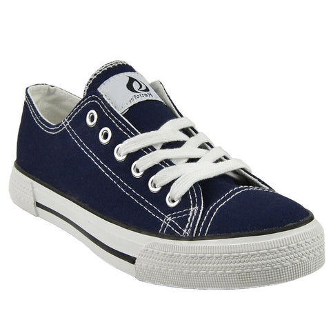 Womens Closed Toe Shoes Canvas Lace Up 
