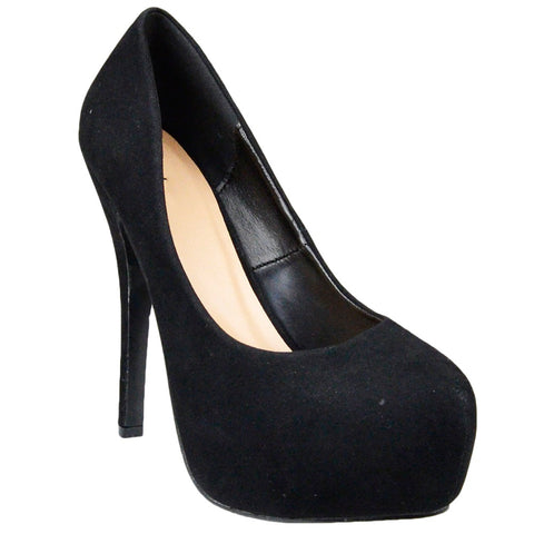 close toed black heels