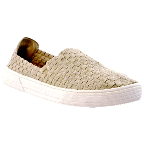 basket weave slip on shoes