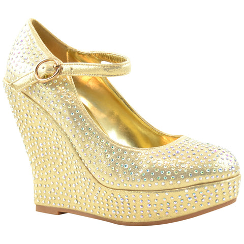 gold wedges with studs