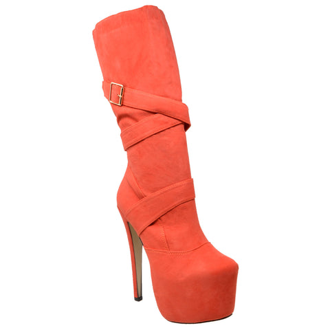 womens coral heels