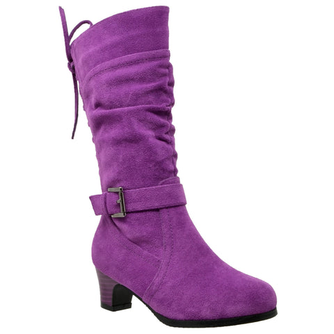 purple high heels for kids