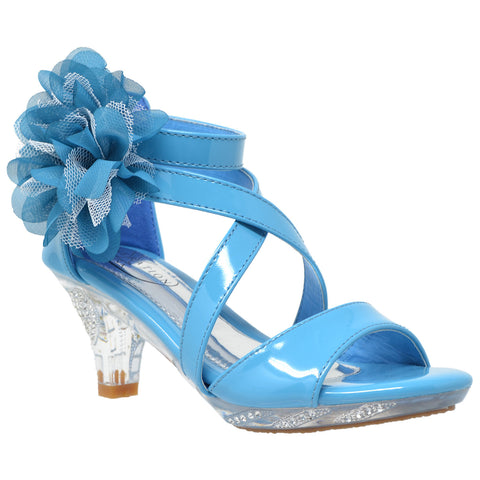 blue high heels for kids