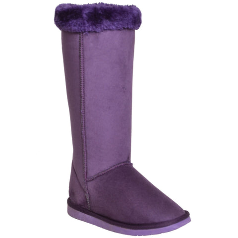 purple suede boots womens