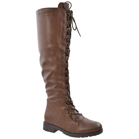 leather lace up womens boots