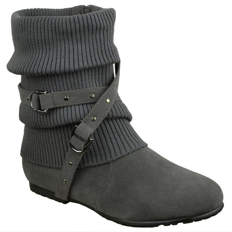 grey slouch ankle boots