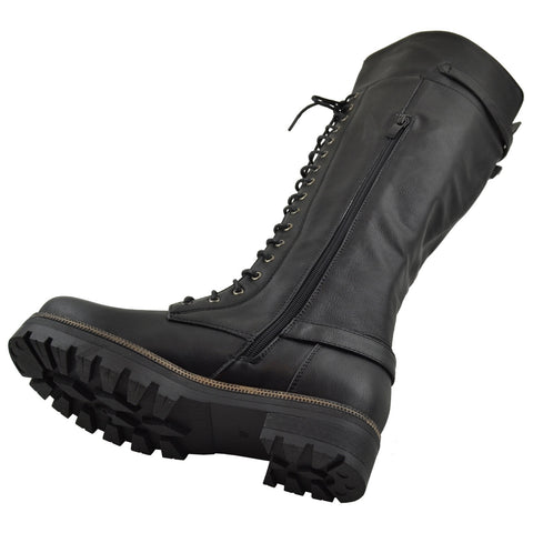 women's lace up combat boots