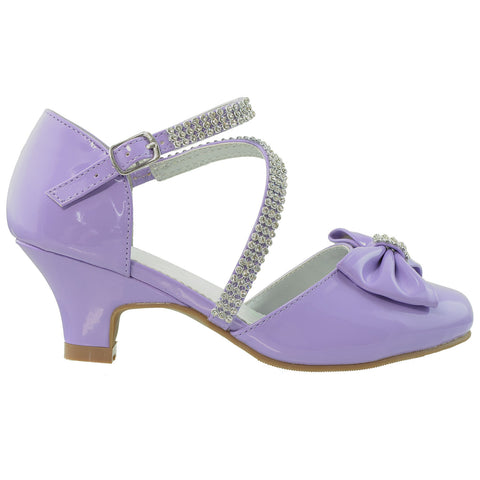 purple high heels for kids