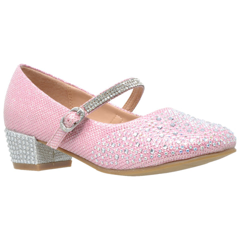 pink glitter mary jane shoes