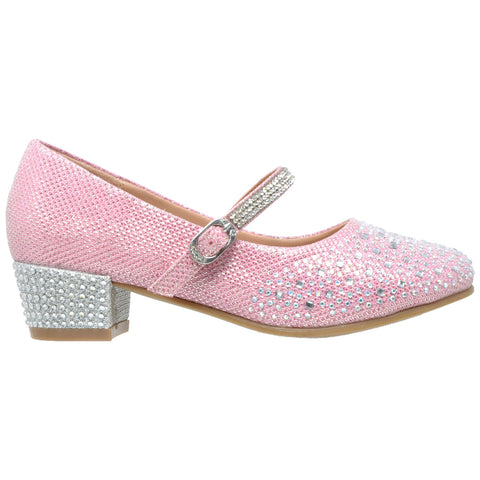 pink low heel dress shoes