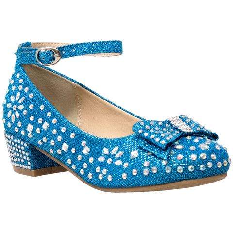 girls blue pumps