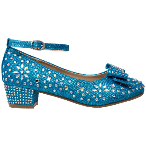 blue girl dress shoes