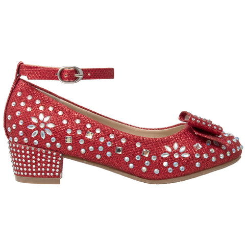 red girls dress shoes