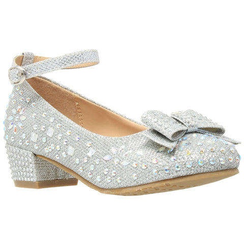 girls silver sparkle shoes