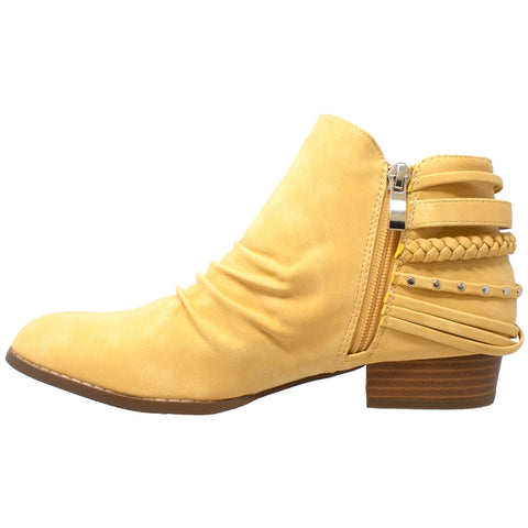 yellow ankle boots womens