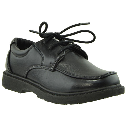 Boys Dress Shoes Lace Up Round Toe Closed Toe Shoes Black