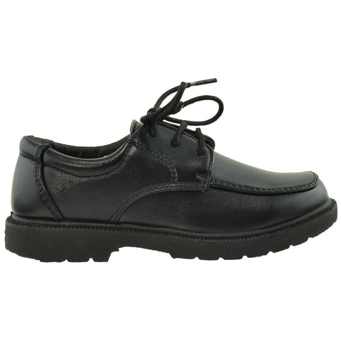 Boys Dress Shoes Lace Up Round Toe Closed Toe Shoes Black