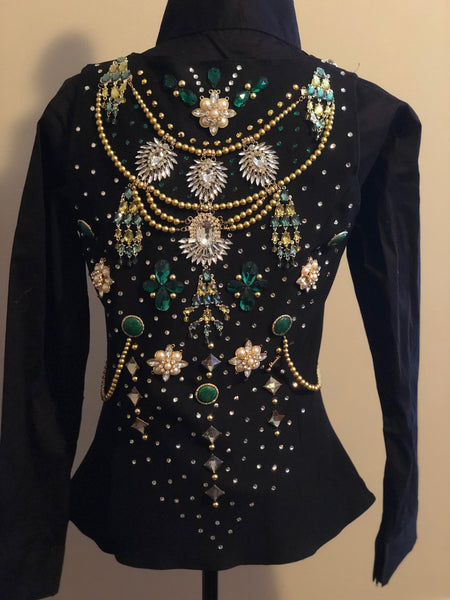 Large Green and Gold Vest – Rent the Glitz