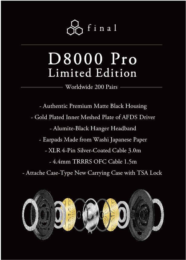 Final Audio D8000 Pro Limited edition highlights and technical specs