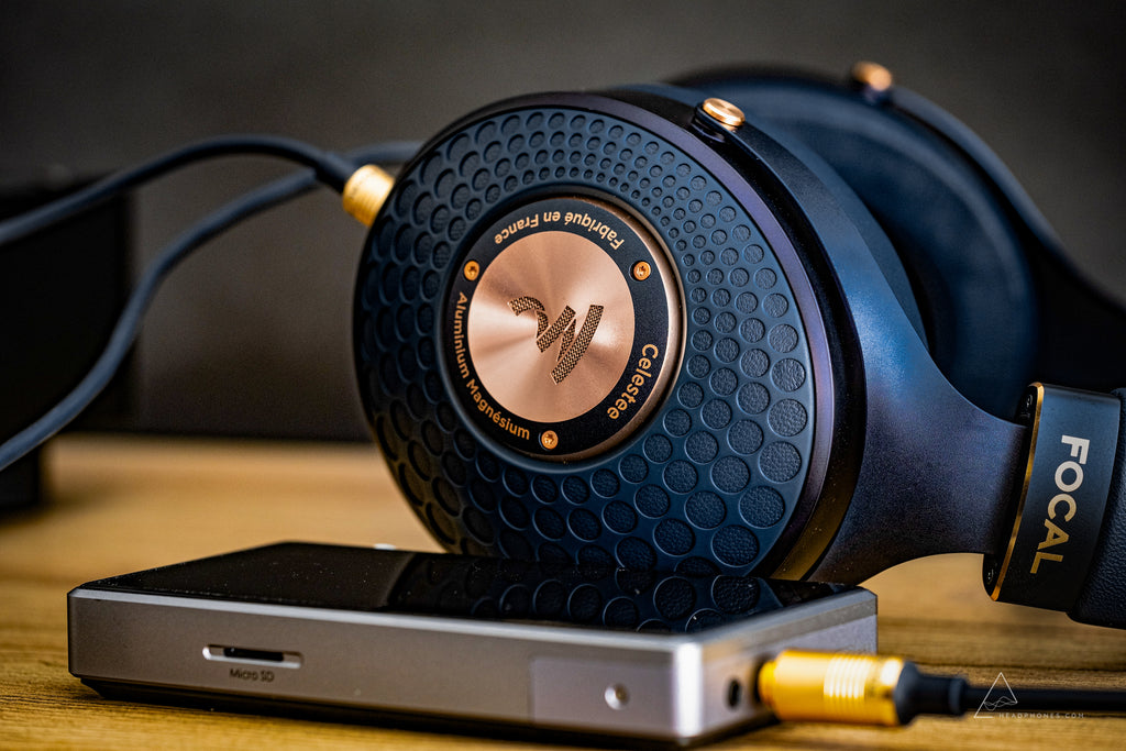 Focal Celestee luxury closed-back over-ear headphones with ibasso media player | Headphones.com