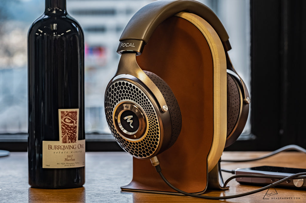 Focal Clear Mg Over-Ear Dynamic Open-Back Headphones with Burrowing Owl wine handmade in France | Available for purchase on Headphones.com