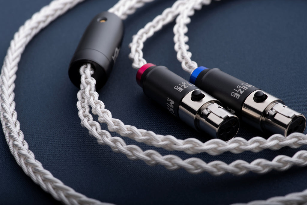 MEZE EMPYREAN SILVER PCUHD UPGRADE CABLE | REPLACEMENT 4 PIN MINI-XLR CABLE