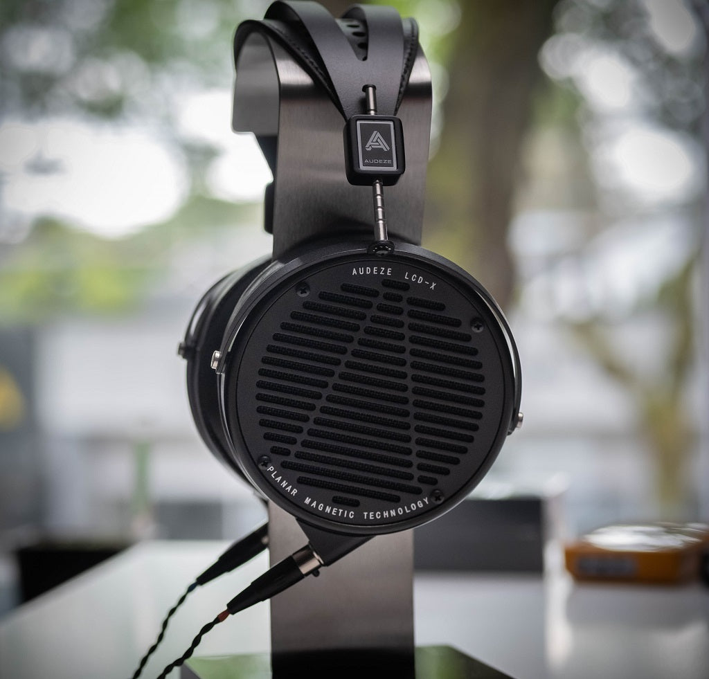 Audeze LCD-X on headphone stand