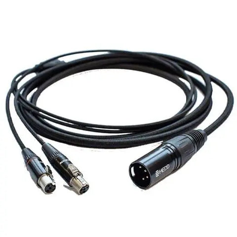 Headphone cable with XLR plug termination