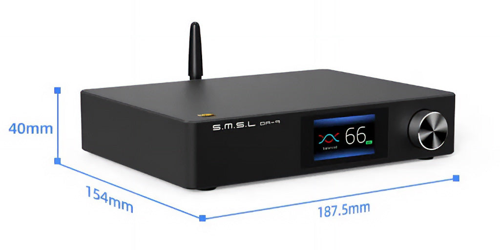 SMSL DA-9, unit dimensions | Headphones.com