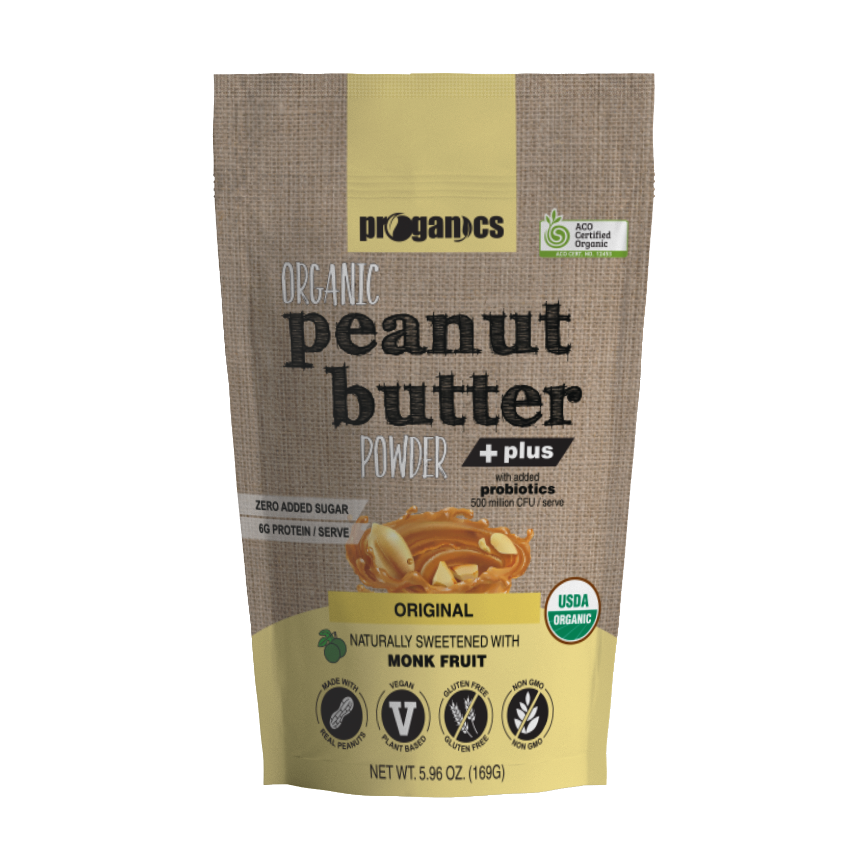 Organic Instant Roasted Peanut Butter Powder Mix