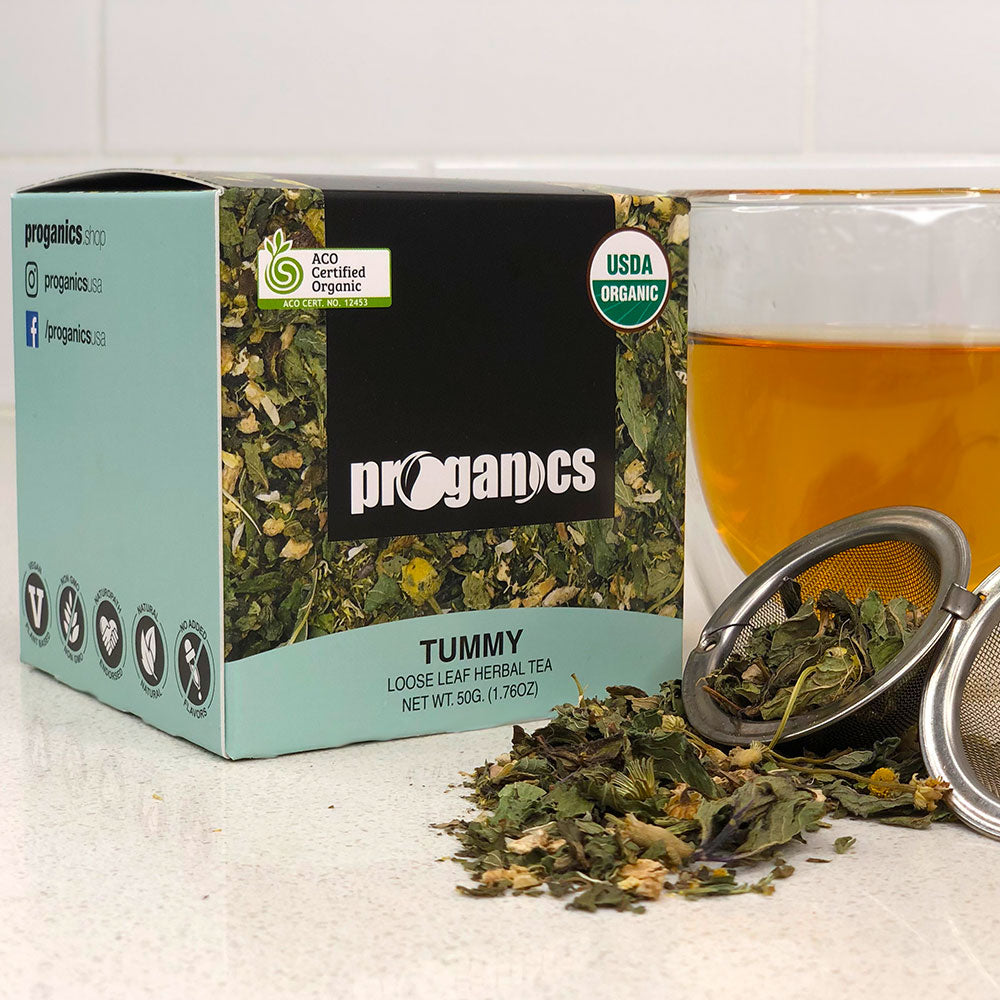 Proganics Organic Loose Leaf Herbal Tea Tummy