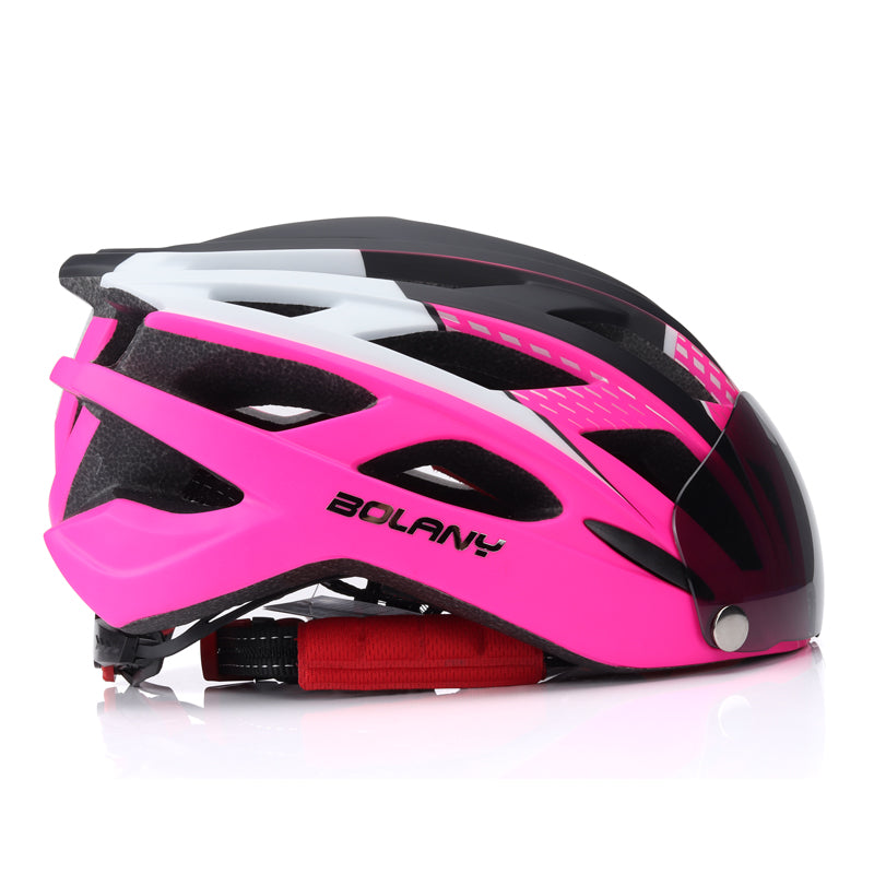 light pink bike helmet